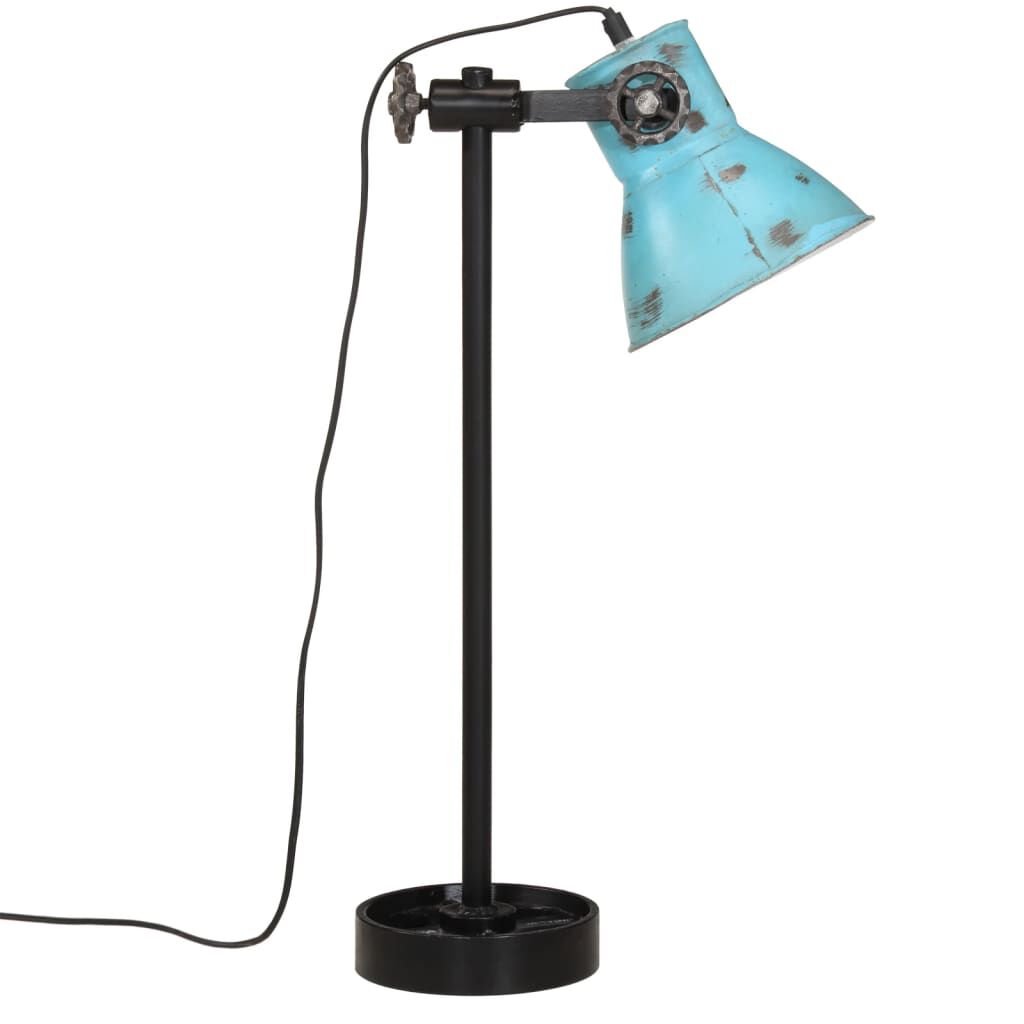 vidaXL Φωτιστικό Γραφείου 25 W Αντικέ Μπλε 15x15x55 εκ. Ε27