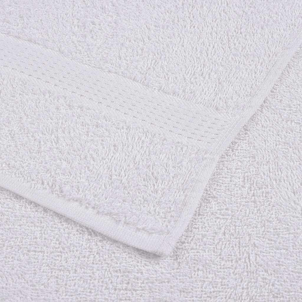vidaXL Πετσέτες χεριών 10 τεμάχια Λευκό 50x100 cm 360 gsm 100% βαμβάκι