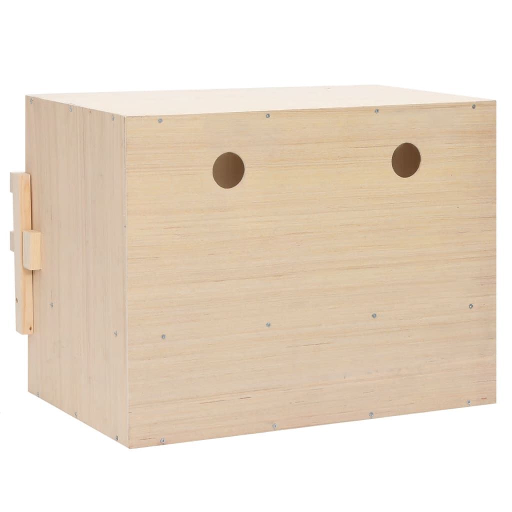 vidaXL Φωλιά για Κότες με 2 Θέσεις 63x40x45 εκ. από Μασίφ Ξύλο Πεύκου