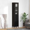 vidaXL Highboard &Mu;&alpha;ύ&rho;&eta; &Omicron;&xi;&upsilon;ά 34,5 x 34 x 180 &epsilon;&kappa;. &Epsilon;&pi;&epsilon;&xi;&epsilon;&rho;&gamma;&alpha;&sigma;&mu;έ&nu;&omicron; &xi;ύ&lambda;&omicron;