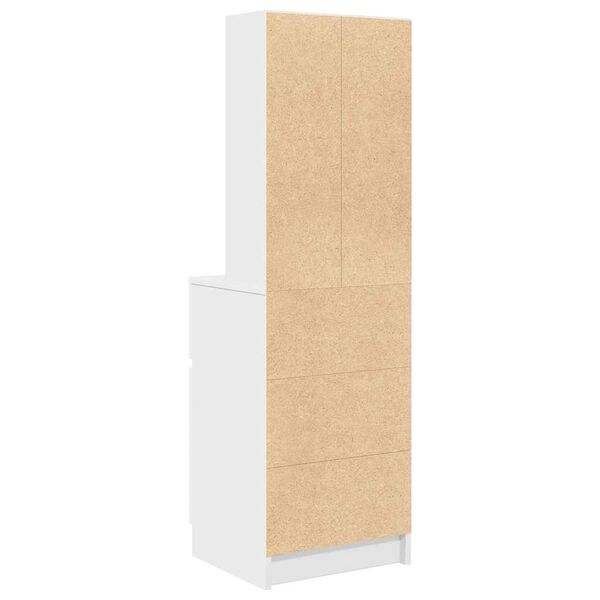 vidaXL Κομοδίνο Λευκό 39x35x125 εκ. από Επεξεργασμένο Ξύλο