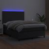 vidaXL &Kappa;&rho;&epsilon;&beta;ά&tau;&iota; Boxspring &mu;&epsilon; &Sigma;&tau;&rho;ώ&mu;&alpha; & LED &Mu;&alpha;ύ&rho;&omicron; 140x190 &epsilon;&kappa;. &Sigma;&upsilon;&nu;&theta;. &Delta;έ&rho;&mu;&alpha;