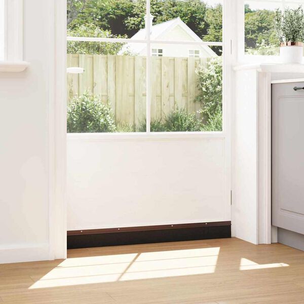 vidaXL Σφραγίδες πόρτας με βούρτσες που προσαρτώνται 2 pcs Καφέ 100 cm