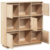 vidaXL Ντουλάπι Ψηλό 110,5 x 35 x 117 εκ. από Μασίφ Ξύλο Πεύκου