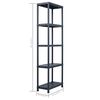 vidaXL Ραφιέρες 2 τεμ. Μαύρες 125 κ. 60 x 30 x 180 εκ. Πλαστικές