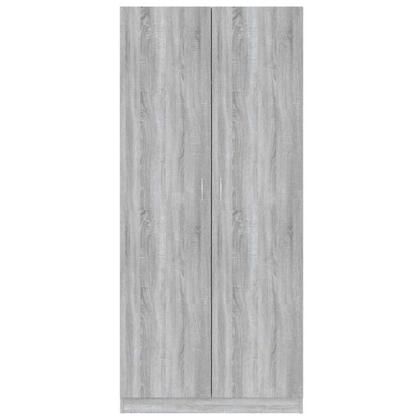 vidaXL Ντουλάπα Γκρι Sonoma 90 x 52 x 200 εκ. από Επεξεργασμένο Ξύλο