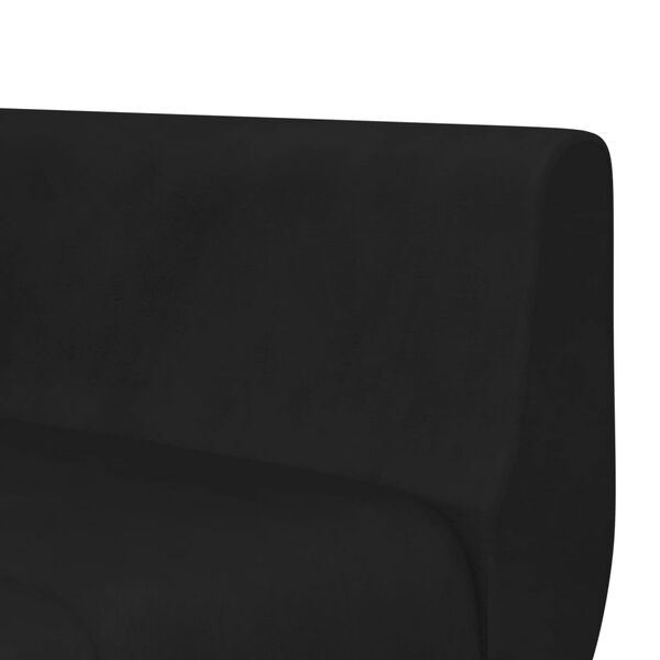 vidaXL Καναπές Κρεβάτι Γωνιακός Μαύρος 275 x 140 x 70 εκ. Βελούδινος