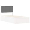 vidaXL Σκελετός Κρεβατιού με Επενδεδυμένο Κεφαλάρι Ανοιχτό γκρι