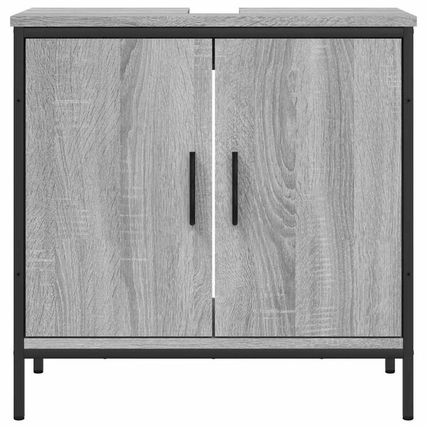 vidaXL Ντουλάπι Νιπτήρα Μπάνιου Γκρι Sonoma 60x30x60 εκ. Επεξ. Ξύλο