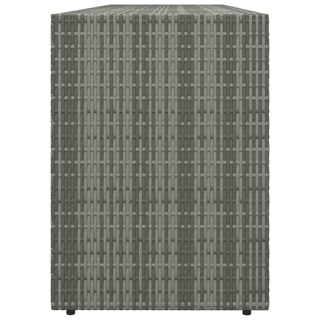 vidaXL Ντουλάπι Αποθήκευσης Κήπου Γκρι 198x55,5x80 εκ. Συνθετικό Ρατάν