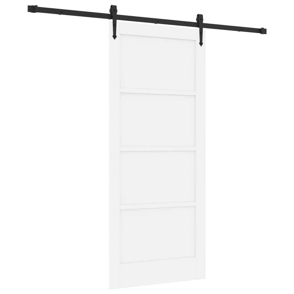 vidaXL Συρόμενη Πόρτα ORKDAL Λευκό 86 x 198.5 cm Μασίφ ξύλο πεύκου
