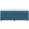 vidaXL Κρεβάτι Boxspring με Στρώμα Σκούρο Μπλε 200x200 εκ. Βελούδινο