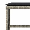 vidaXL Σκαμπό Κήπου 4 τεμ. Αν. Γκρι 41x41x36 εκ. Συνθ. Ρατάν Μαξιλάρια