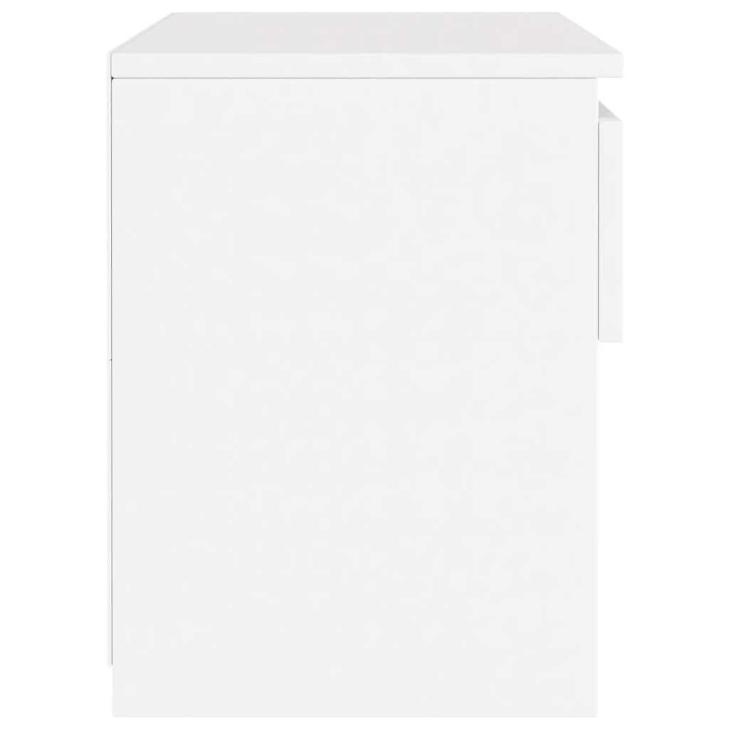 vidaXL Κομοδίνο Λευκό 40 x 30 x 39 εκ. από Επεξ. Ξύλο