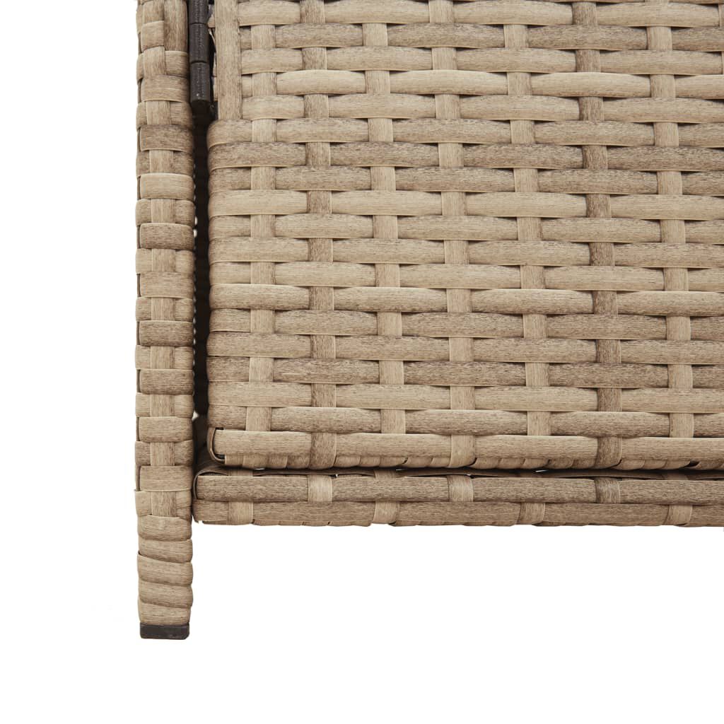 vidaXL Ντουλάπι Αποθήκευσης Κήπου Beige 83x45x76 εκ. Συνθετικό Ρατάν