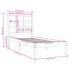 vidaXL Πλαίσιο Κρεβατιού 75 x 190 εκ. από Μασίφ Ξύλο Small Single