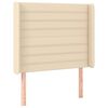 vidaXL Κρεβάτι Boxspring με Στρώμα & LED Κρεμ 80x200 εκ. Υφασμάτινο