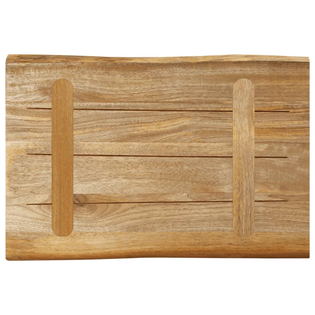 vidaXL Επιφάνεια Τραπεζιού 60x40x3,8 εκ. Live Edge Μασίφ Ξύλο Μάνγκο