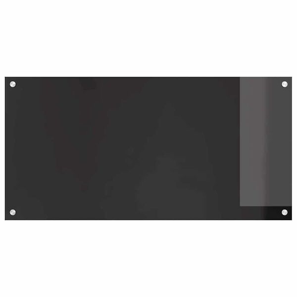 vidaXL Πίσω Πάνελ Κουζίνας Μαύρο 100 x 50 cm σκληρυμένο γυαλί