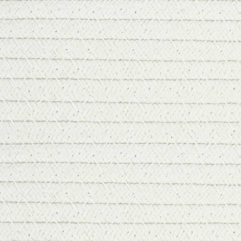 vidaXL Καλάθια Αποθήκευσης 2 τεμ. Γκρι/Λευκό Ø28 x 28 εκ. Βαμβακερά