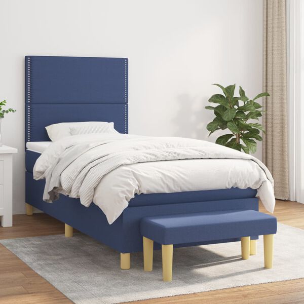 vidaXL &Kappa;&rho;&epsilon;&beta;ά&tau;&iota; Boxspring &mu;&epsilon; &Sigma;&tau;&rho;ώ&mu;&alpha; &Mu;&pi;&lambda;&epsilon; 100 x 200 &epsilon;&kappa;. &Upsilon;&phi;&alpha;&sigma;&mu;ά&tau;&iota;&nu;&omicron;