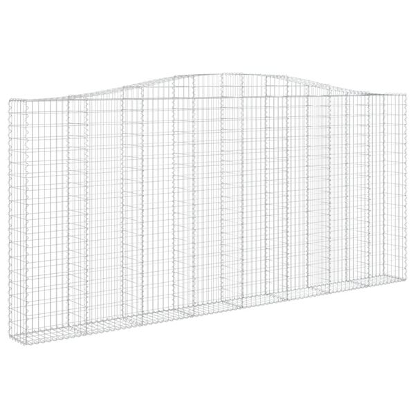vidaXL Συρματοκιβώτια Τοξωτά 9 τεμ. 400x30x180/200 εκ. Γαλβαν. Ατσάλι