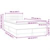 vidaXL &Kappa;&rho;&epsilon;&beta;ά&tau;&iota; Boxspring &mu;&epsilon; &Sigma;&tau;&rho;ώ&mu;&alpha; & LED &Sigma;&kappa;&omicron;ύ&rho;&omicron; &Pi;&rho;ά&sigma;&iota;&nu;&omicron; 120x210&epsilon;&kappa;. &Beta;&epsilon;&lambda;&omicron;ύ&delta;&iota;&nu;&omicron;