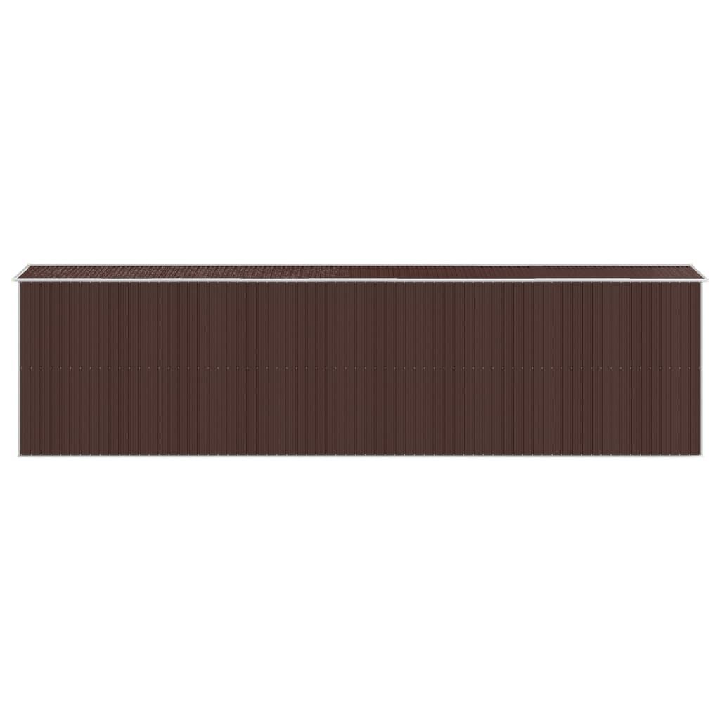 vidaXL Αποθήκη Κήπου Σκούρο καφέ 192x772x223 εκ. Γαλβανισμένο Ατσάλι