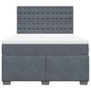 vidaXL Κρεβάτι Boxspring με Στρώμα Σκούρο Γκρι 160x200 εκ. Βελούδινο