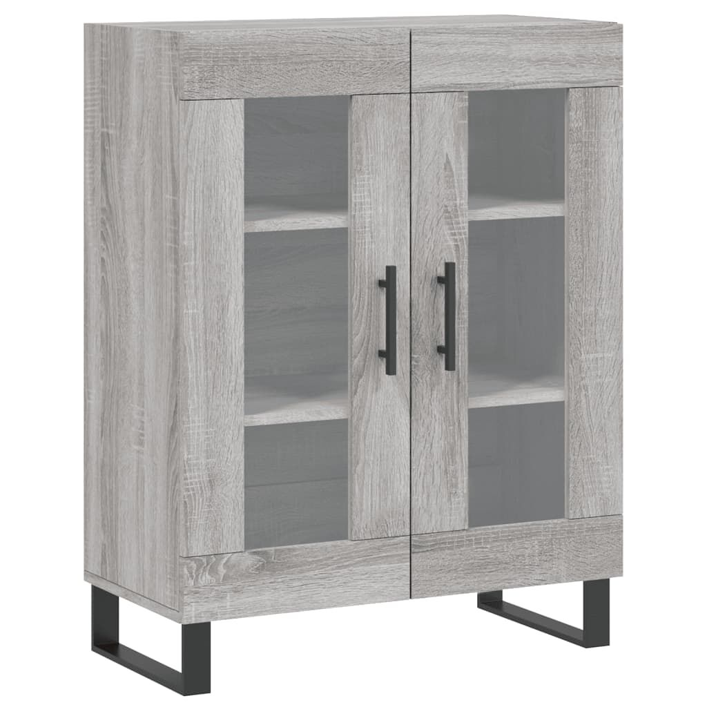 vidaXL Ντουλάπι Γκρι Sonoma 69,5 x 34 x 180 εκ. Επεξεργασμένο Ξύλο