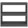 vidaXL Βιβλιοθήκη/Διαχωριστικό Χώρου Γκρι 80x30x71,5 εκ. Μασίφ Πεύκο