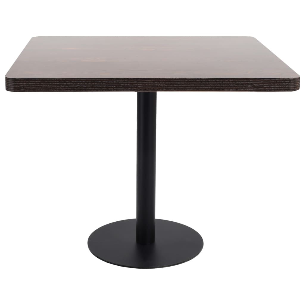 vidaXL Τραπέζι Bistro Σκούρο Καφέ 80 x 80 εκ. από MDF