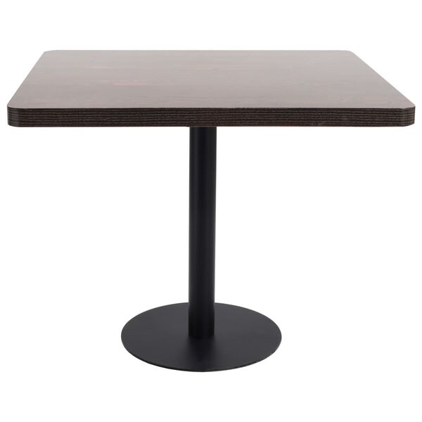 vidaXL Τραπέζι Bistro Σκούρο Καφέ 80 x 80 εκ. από MDF