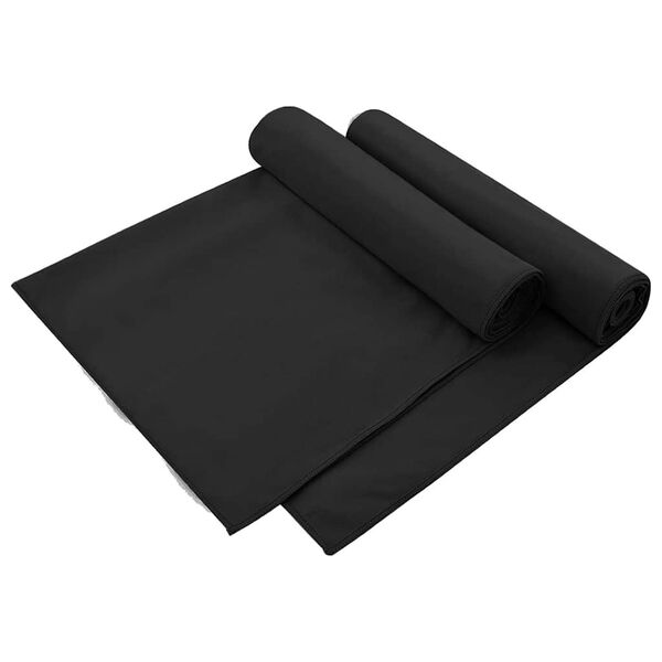 vidaXL Κουβέρτες Εξωτερικού Χώρου για Καρέκλες 2 pcs Μαύρο 130 x 60 εκ