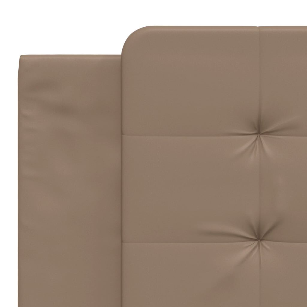 vidaXL Κρεβάτι με Στρώμα Καπουτσίνο 180x200 εκ. Συνθ. Δέρμα