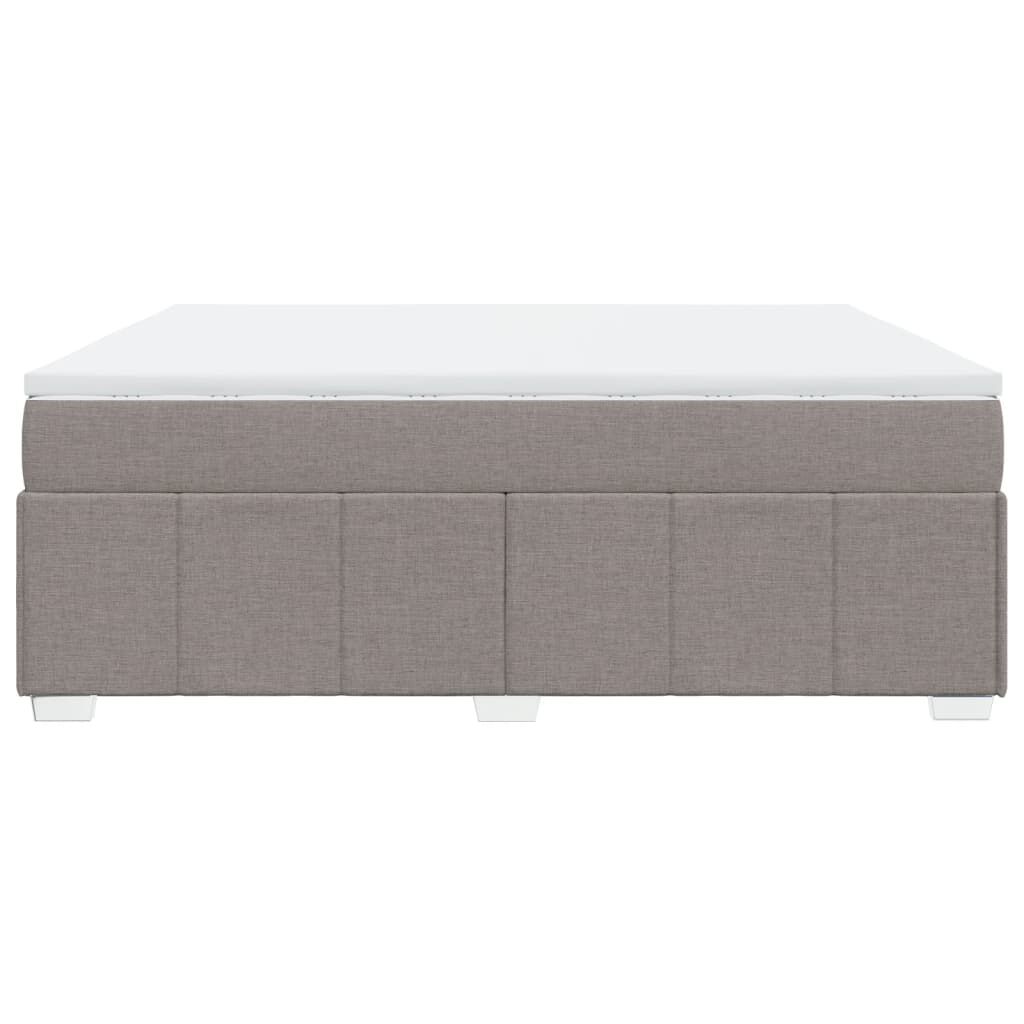 vidaXL Κρεβάτι Boxspring με Στρώμα Taupe 180x200 εκ. Υφασμάτινο