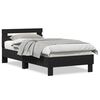 vidaXL Πλαίσιο Κρεβατιού Μαύρη δρυς 90 x 190 cm Επεξεργασμένο ξύλο