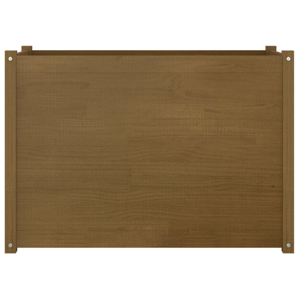 vidaXL Ζαρντινιέρα Καφέ Μελί 100 x 50 x 70 εκ από Μασίφ Ξύλο Πεύκου