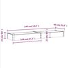 vidaXL Ζαρντινιέρα Υπερυψ. με Επένδυση Γκρι 240x60x25 εκ. Μασίφ Ελάτη