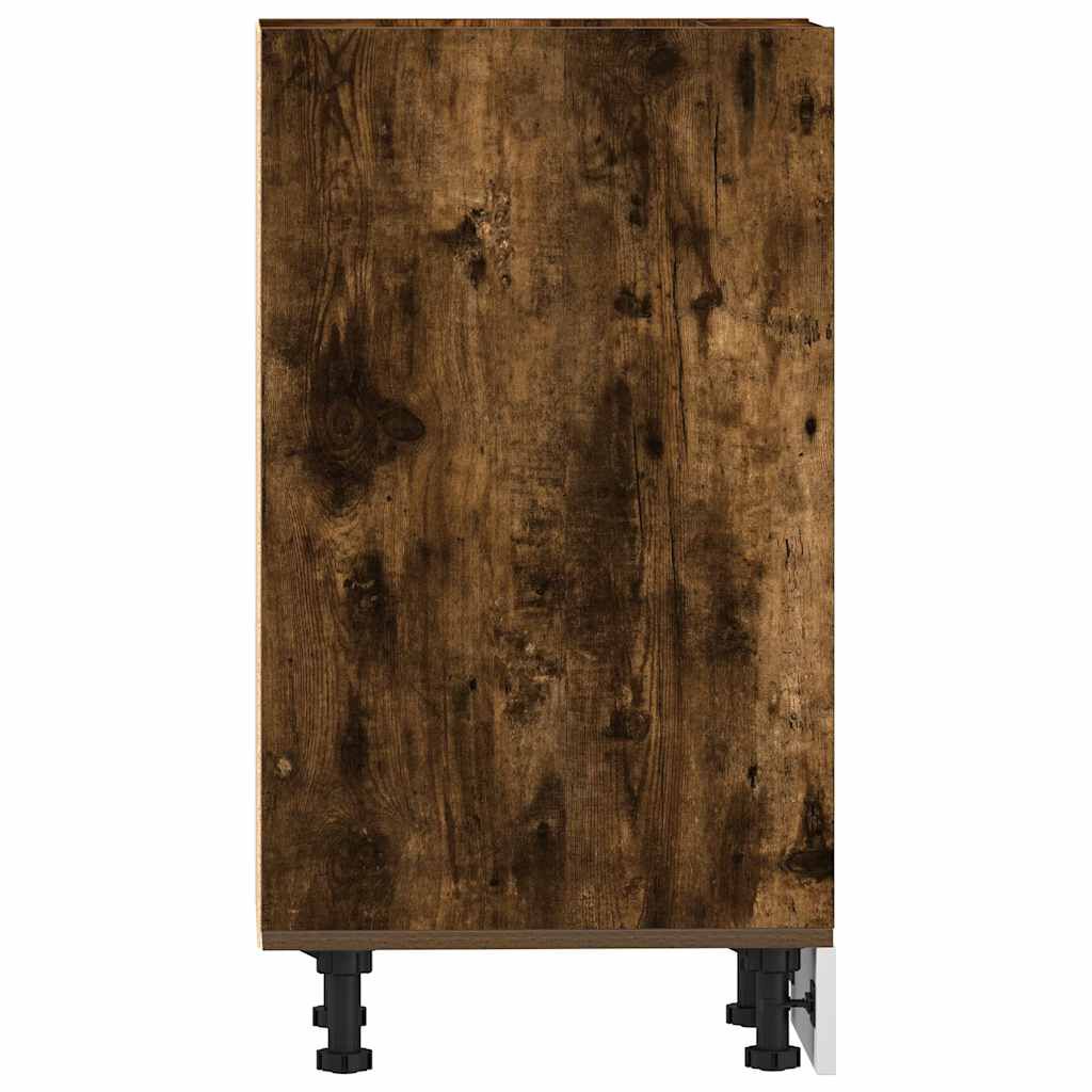 vidaXL Κάτω ντουλάπι Riga καπνιστή δρυς 30x44,5x81,5 cm