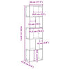 vidaXL Βιβλιοθήκη 5 Επιπέδων Λευκή 45 x 23,5 x 162,5 εκ. Επεξεργ. Ξύλο
