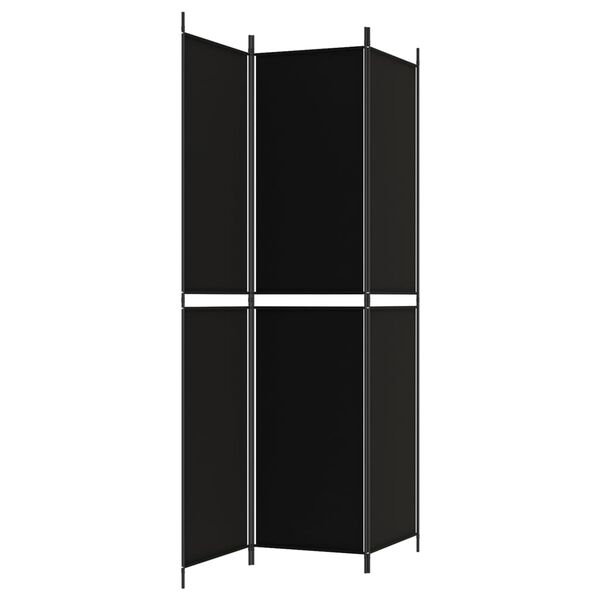 vidaXL Διαχωριστικό Δωματίου με 3 Πάνελ Μαύρο 150x220 εκ. από Ύφασμα