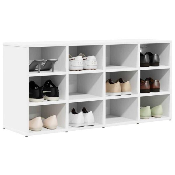 vidaXL Ντουλάπα Παπουτσιών Λευκό 103 x 30 x 51 εκ. Επεξεργασμένο ξύλο