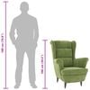 vidaXL Πολυθρόνα Ανοιχτό Πράσινο Βελούδινη