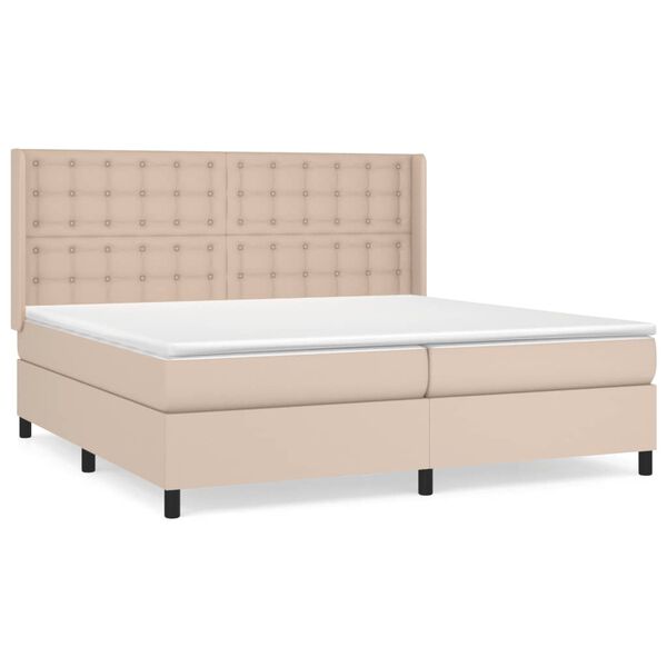 vidaXL &Kappa;&rho;&epsilon;&beta;ά&tau;&iota; Boxspring &mu;&epsilon; &Sigma;&tau;&rho;ώ&mu;&alpha; &Kappa;&alpha;&pi;&omicron;&upsilon;&tau;&sigma;ί&nu;&omicron; 200x200&epsilon;&kappa;.&alpha;&pi;ό &Sigma;&upsilon;&nu;&theta;.&Delta;έ&rho;&mu;&alpha;