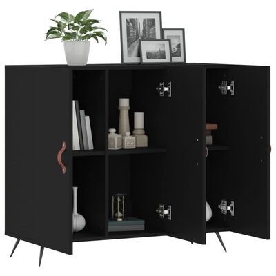 vidaXL Ντουλάπι Μαύρο 90 x 34 x 80 εκ. από Επεξεργασμένο Ξύλο