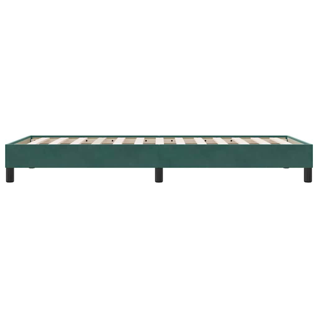 vidaXL Box Spring Κρεβάτι χωρίς στρώμα Σκούρο πράσινο Βελούδινο