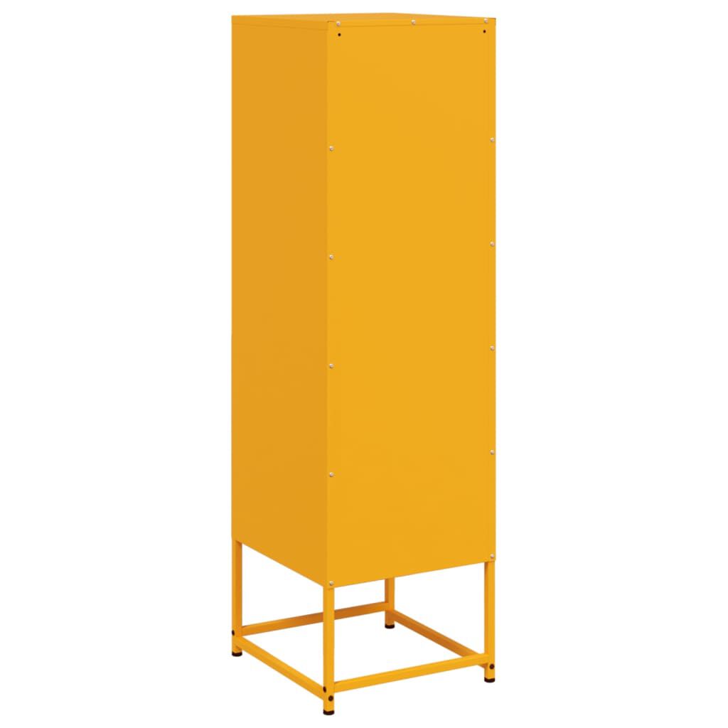 vidaXL Ντουλάπι Μουσταρδί 36x39x123 εκ. από Ατσάλι