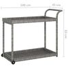 vidaXL Τρόλεϊ Μεταφοράς Γκρι 100 x 45 x 83 εκ. από Συνθετικό Ρατάν
