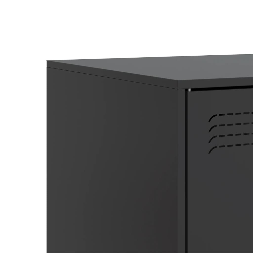 vidaXL Έπιπλο Τηλεόρασης Μαύρο 99x39x44 εκ. από Ατσάλι